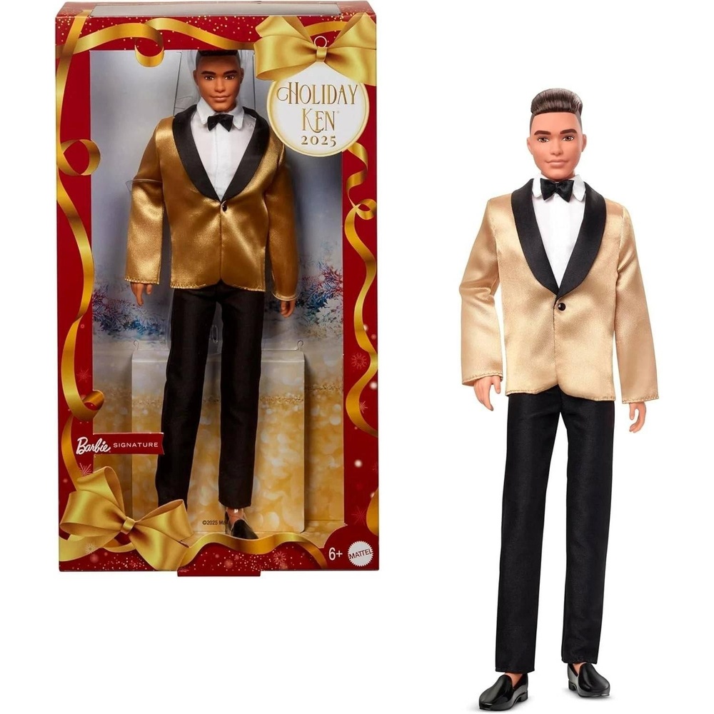 Barbie Signature 2025 Holiday Ken Doll 3 Model Muse Mattel JGK56 Christmas Brown